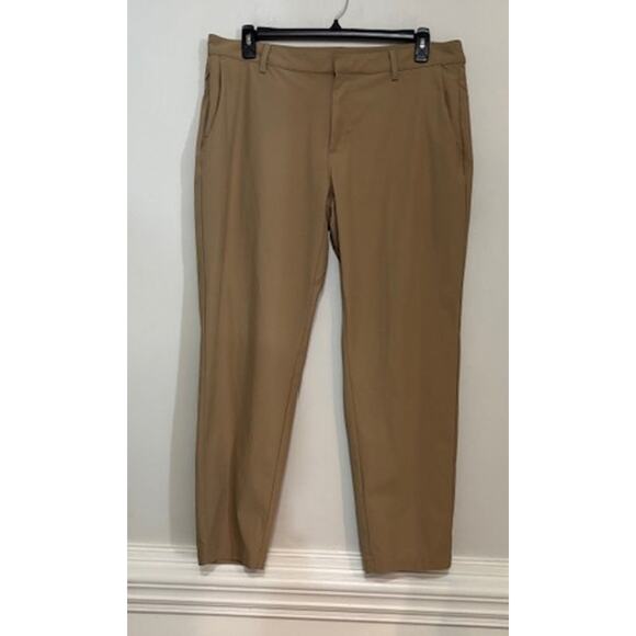 Fabletics Mens Pants 38X32 Performance Chino Golf Trouser Khaki Tan - Picture 1 of 6